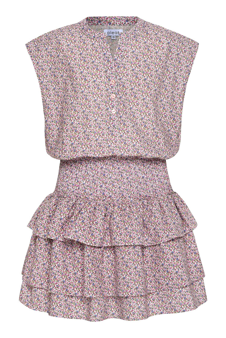 Pleat Drew Dress Petals