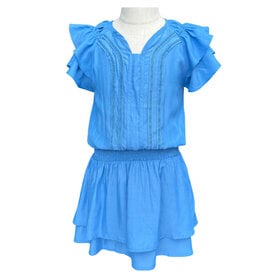 Pleat Blue Lola Dress