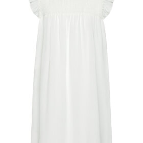 Pleat White Lottie Dress