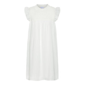Pleat White Lottie Dress