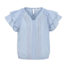 Pleat Light Blue Tilly Top