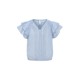 Pleat Light Blue Tilly Top