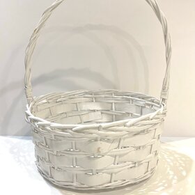 White Easter Basket