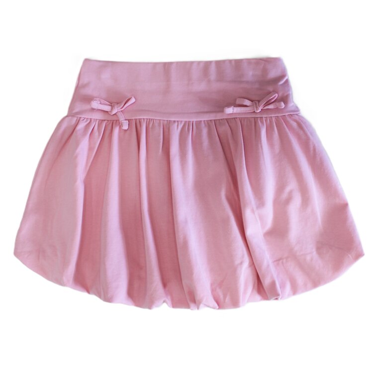 Paper Flower Pink Bubble Skort With Bows