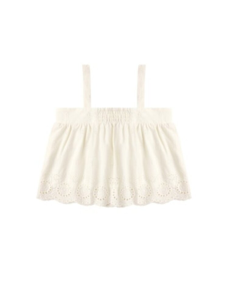 Rylee + Cru Inc. EYELET SWING TOP IVORY