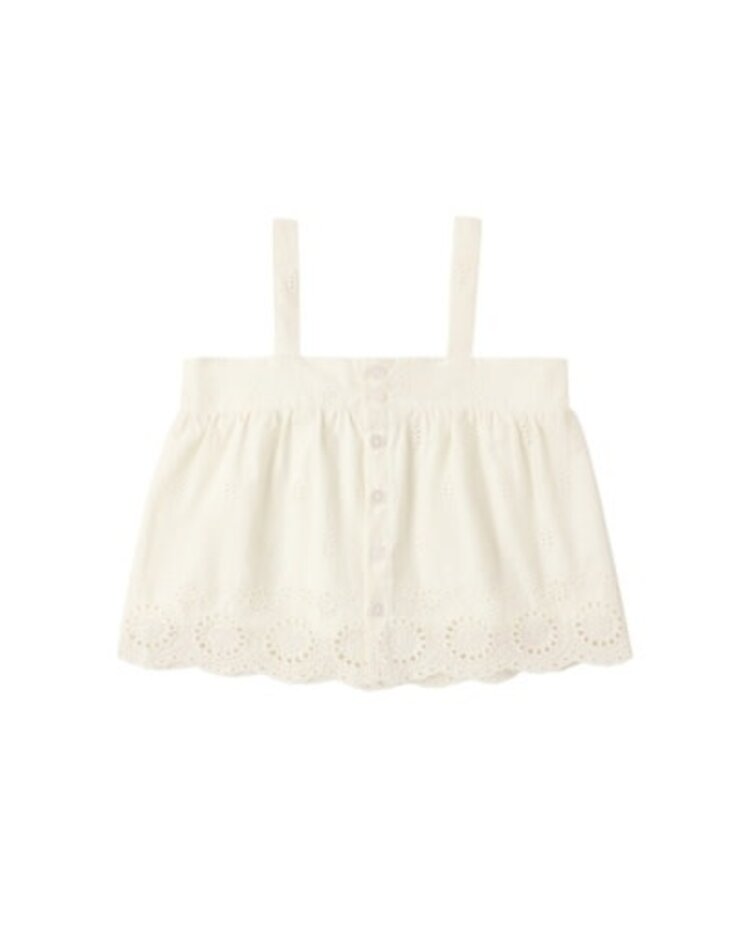 Rylee + Cru Inc. EYELET SWING TOP IVORY