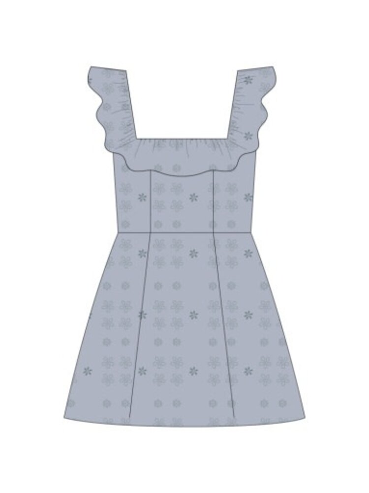 Rylee + Cru Inc. TEEN BIANCA MINI DRESS PERIWINKLE