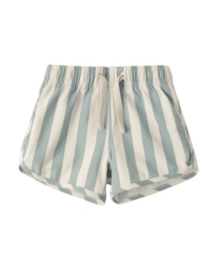 Rylee + Cru Inc. SWIM TRUNK GREEN STRIPE