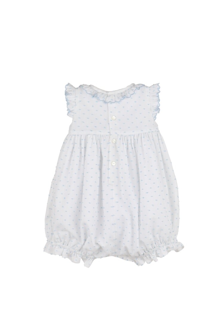 Luli&Me Blue Plumeti Smock Bubble