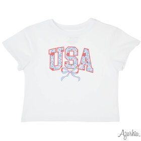 Azarhia Floral USA Boxy T-Shirt