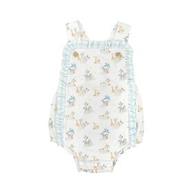 Babidu Blue Ging Ruffle Safari Bubble