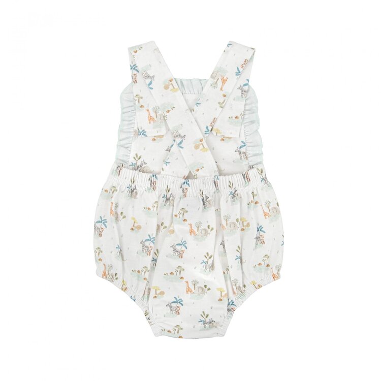 Babidu Blue Ging Ruffle Safari Bubble