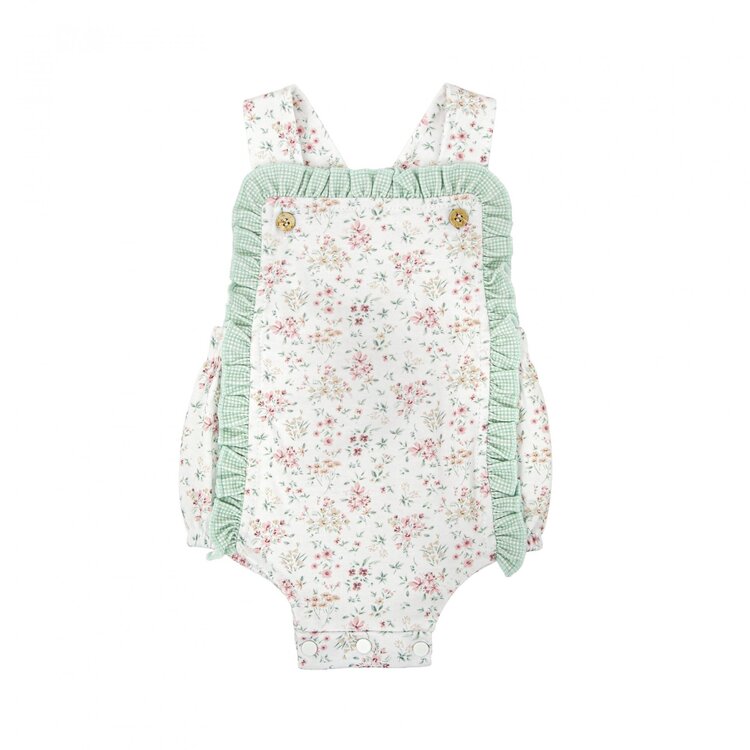 Babidu Green Ruffle Floral Bubble