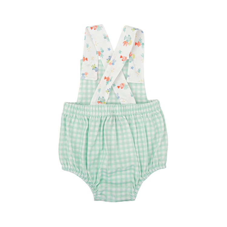 Babidu Green Gingham Fish Pocket Bubble