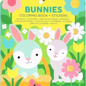 Bunnies Coloring Book w/Stickers