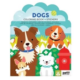 Dogs Coloring Book w/Stickers