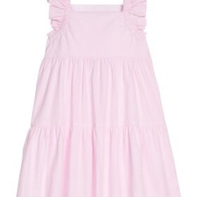 Little English Light Pink SS Ging Tiered Katie Dress