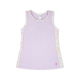 Set Fashions FLAMINGO PINK FRONT WITH WHIMSY WILDFLOWER SIDES