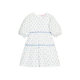 Bisby Blue Tulip Block Print Madaket Dress
