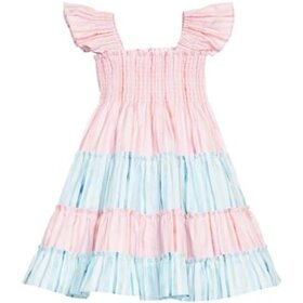 Bisby Watercolor Multi Stripe Twirl Dress