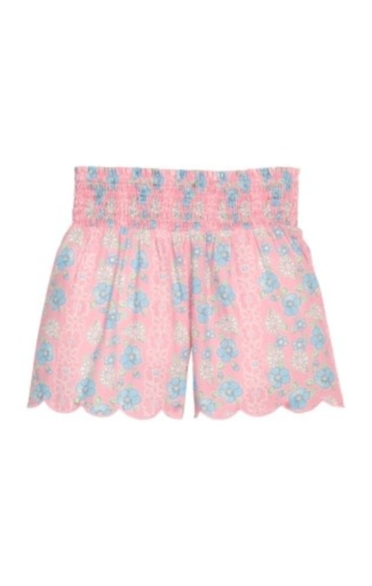 Bisby Spring Marguerite Floral Shirred Shorts