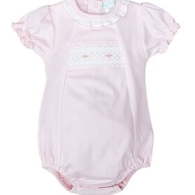 Baby Threads Pink Smocked Bubble