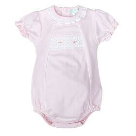 Baby Threads Pink Smocked Bubble