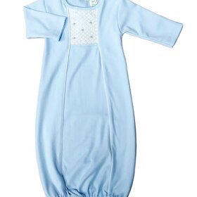Baby Threads Classic Blue Smocked Gown
