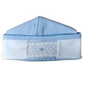 Baby Threads Classic Blue Smocked Hat NB