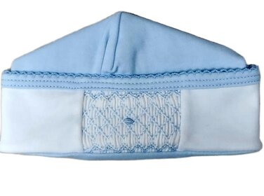 Baby Threads Classic Blue Smocked Hat NB