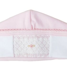 Baby Threads Classic Pink Smocked Hat NB