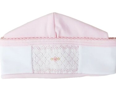 Baby Threads Classic Pink Smocked Hat NB