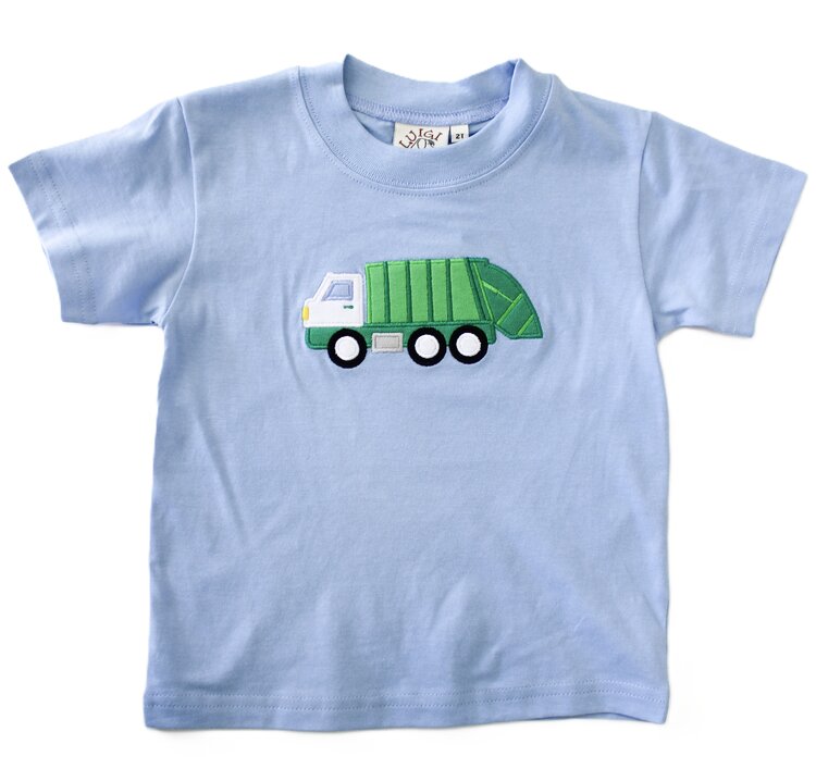 Luigi Kids Blue Garbage Truck Shirt