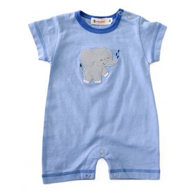 Luigi Kids Blue Baby Elephant Romper
