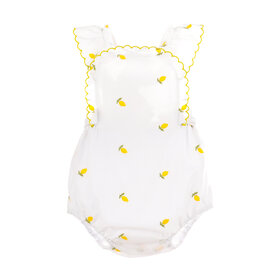 Sophie & Lucas Yellow Lemon Broderie Sunsuit