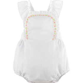 Sophie & Lucas White Daisy Chain Sunsuit