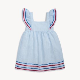 Magnetic  Me Stripe Flutter Sleeve SS Dress