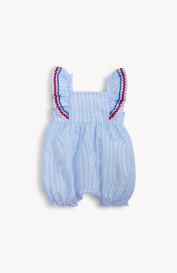 Magnetic  Me Stripe Flutter Sleeve SS Romper