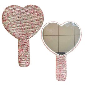 Bari Lynn Heart Shape Crystal Mirror