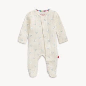 Magnetic  Me Airplanes Pointelle Footie
