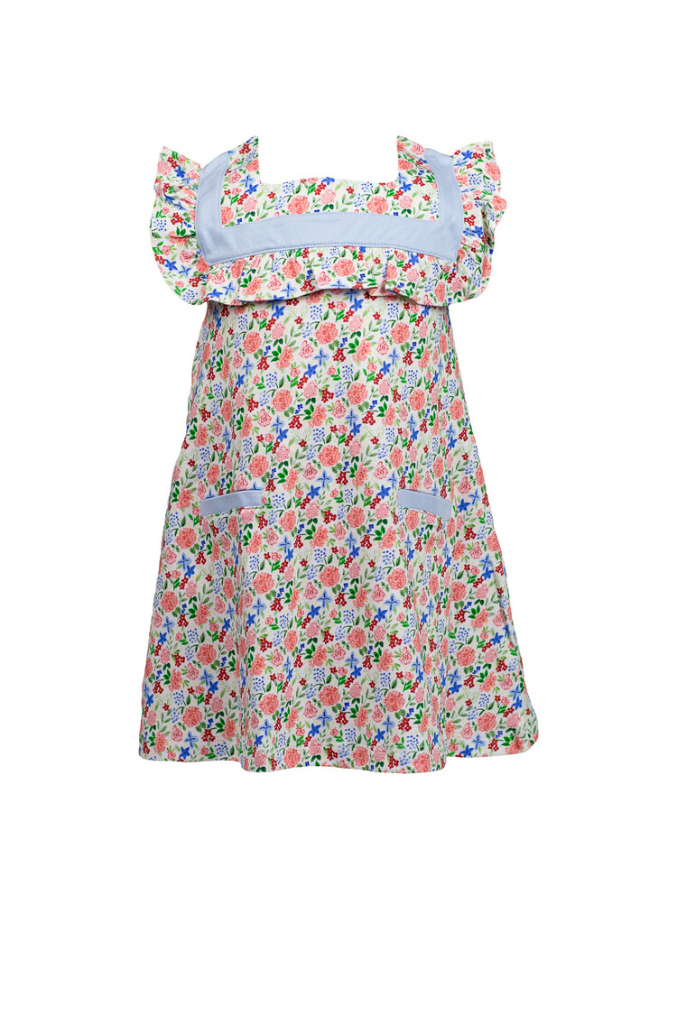 Proper Peony Geranium Sleeveless Dress