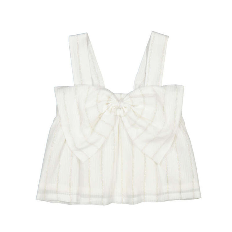 Mayoral Gold Stripe Top with Bow