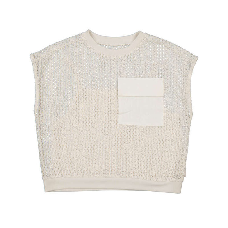 Mayoral Bone Crochet Shirt