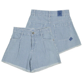 Mayoral Stripe Denim Shorts