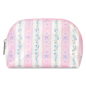 Iscream Floral Stripes Oval Cosmetic Bag