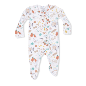 Angel Dear Pasta Lovers Zip Footie