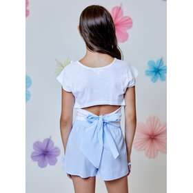 Design History White Bow Back Top
