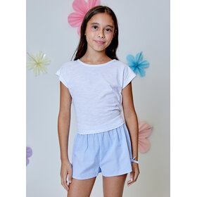 Design History Blue Seer Sucker Shorts