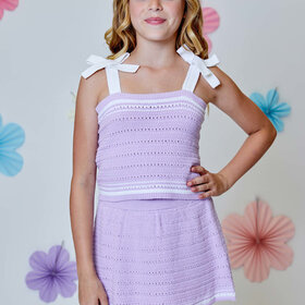 Design History Laughing Lilac Crochet Skort