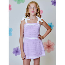 Design History Laughing Lilac Crochet Skort